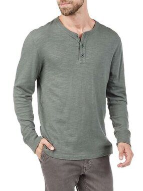 FAHERTY button henley top